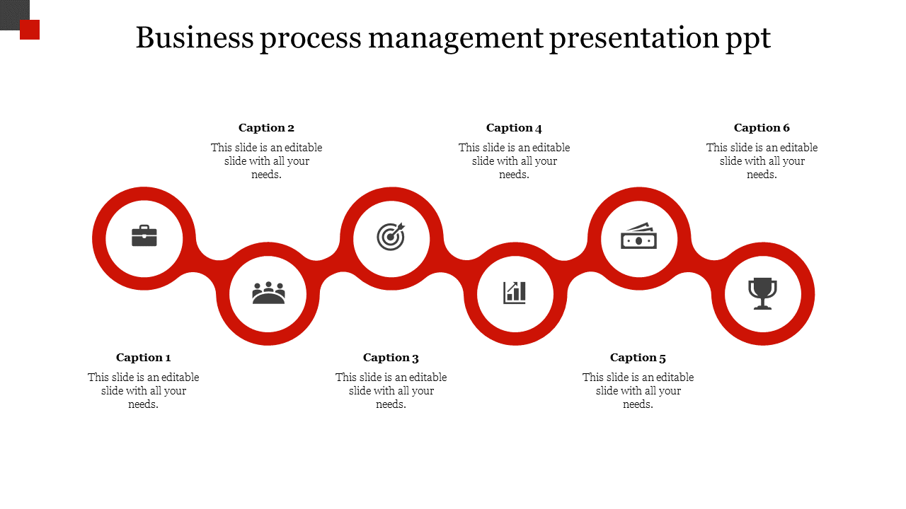 business process management presentation ppt-Red